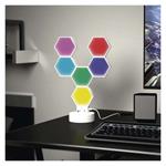 Emos ZIW426R GoSmart, LED stolná lampa Hexagon biela, 6 častí, RGB, stmievateľná, WiFi