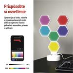 Emos ZIW426R GoSmart, LED stolná lampa Hexagon biela, 6 častí, RGB, stmievateľná, WiFi