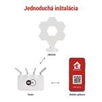 Emos ZIW426R GoSmart, LED stolná lampa Hexagon biela, 6 častí, RGB, stmievateľná, WiFi