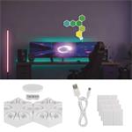 Emos ZIW426R GoSmart, LED stolná lampa Hexagon biela, 6 častí, RGB, stmievateľná, WiFi