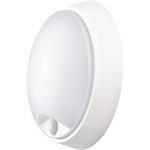 Emos ZM3131, LED prisadené svietidlo s PIR, kruh, čierna/biela, 14W, teplá biela