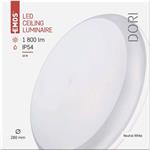 Emos ZM4311 Dori, LED prisadené svietidlo, kruh 18W neutrálna biela IP54
