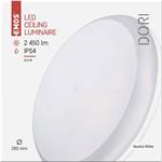 Emos ZM4312 Dori, LED prisadené svietidlo, kruh 24W neutrálna biela IP54