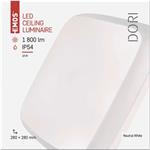Emos ZM4313 Dori, LED prisadené svietidlo, štvorec 18W neutrálna biela IP54