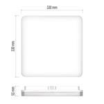 Emos ZM4324, LED prisadené svietidlo TORI, štvorcové, biele, 24W neutrálna biela, IP54