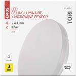 Emos ZM4329, LED prisadené svietidlo Tori s pohybovým senzorom, kruh, 24W, neutrálna biela, IP54