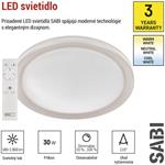 Emos ZM5111 SABI, LED prisadené svietidlo, kruhové 30W, stmievateľné so zmenou CCT