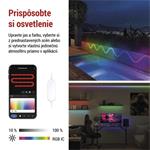 Emos ZPW313I GoSmart, flexibilný LED pásik NEON biely, 3 m, 24 W, RGB, stmievateľný, WiFi