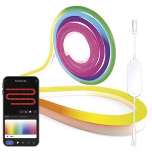 Emos ZPW313I GoSmart, flexibilný LED pásik NEON biely, 3 m, 24 W, RGB, stmievateľný, WiFi