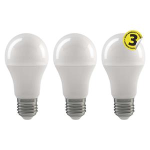 Emos ZQ5140.3, LED žiarovka Classic A60 9W E27 teplá biela, 3ks