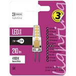 Emos ZQ8621, LED žiarovka Classic JC, G4, 1,9 W (21 W), 200 lm, neutrálna biela