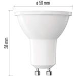 Emos ZQ8E14, LED žiarovka Classic MR16 biela, GU10, 3W (32 W), 345 lm, studená biela