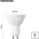 Emos ZQ8E14, LED žiarovka Classic MR16 biela, GU10, 3W (32 W), 345 lm, studená biela