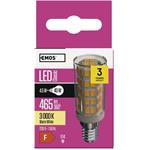 Emos ZQ9140, LED žiarovka do digestora Classic JC, E14, 4,5 W (40 W), 465 lm, teplá biela