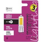 Emos ZQ9521, LED žiarovka Classic JC A++ 2W G9 neutrálna biela