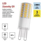 Emos ZQ9C44, LED žiarovka Classic JC, G9, 4,9 W (60 W), 806 lm, studená biela
