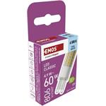 Emos ZQ9C44, LED žiarovka Classic JC, G9, 4,9 W (60 W), 806 lm, studená biela