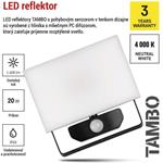 Emos ZS2921, LED reflektor TAMBO s pohybovým čidlom, 20W