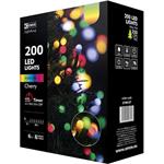 Emos ZY0912T, vianočná reťaz CHERRY s časovačom 20 m 200 LED multicolor