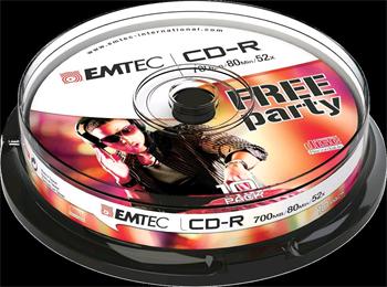 EMTEC CD-R Classic [ Cakebox 10 ks | 700MB | 52x ]