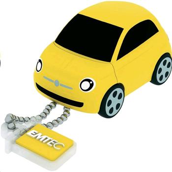 EMTEC Fiat 500 Series F100 8GB USB 2.0 flashdisk, žltý