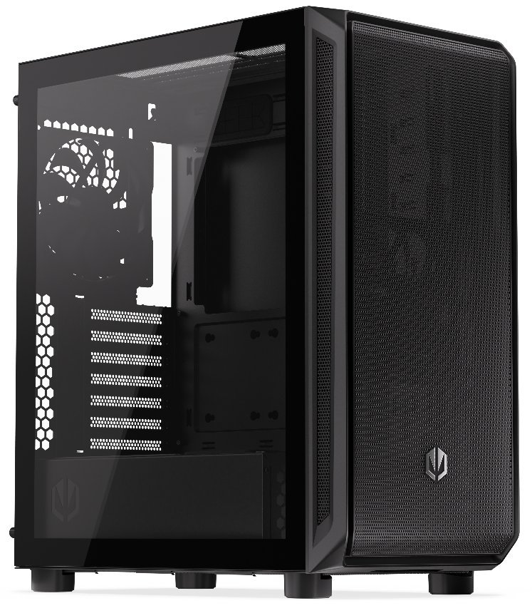 Endorfy skříň Arx 500 Core / ATX / 2 x 140mm fan (až 7 fans) / 2xUSB-A / USB-C / tvrzené sklo / mesh panel / černá
