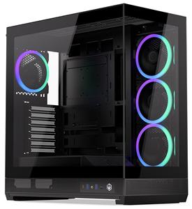 Endorfy skříň Fishtank 6000 Corona / ATX / 4x ARGB 120mm fan PWM / 2xUSB 3.0 / USB-C / úzká panoramatická / černá
