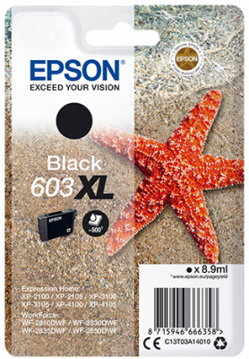 EPSON 603XL, XP-2100 black XL (hvězdice)
