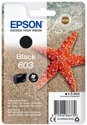 Epson atrament 603 XP-2100/3100 black 3.4ml - 150 str.