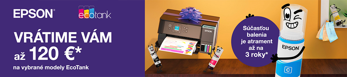 EPSON Cashback. Získajte naspäť až do 120€