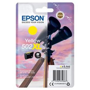 Epson originál ink C13T02W44010, 502XL, T02W440, yellow, 470str., 6.4ml, Epson XP-5100, XP-5105, WF-2880dwf, WF2865dwf