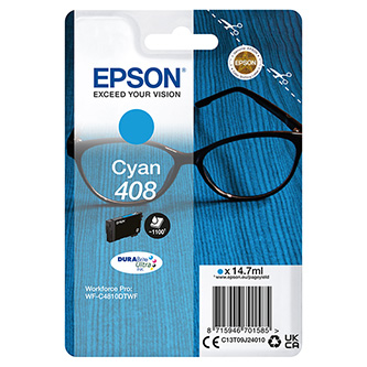 Epson originál ink C13T09J24010, T09J240, 408, cyan, 14.7ml, Epson WF-C4810DTWF