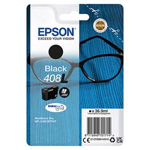 Epson originál ink C13T09K14010, T09K140, 408L, black, 36.9ml, Epson WF-C4810DTWF