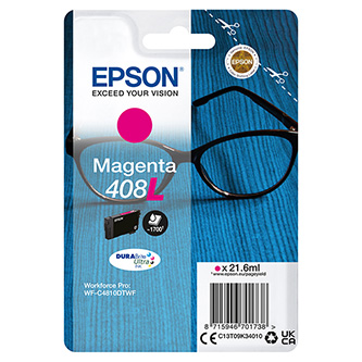 Epson originál ink C13T09K34010, T09K340, 408L, magenta, 21.6ml, Epson WF-C4810DTWF