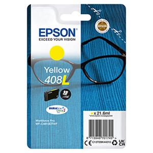 Epson originál ink C13T09K44010, T09K440, 408L, yellow, 21.6ml, Epson WF-C4810DTWF