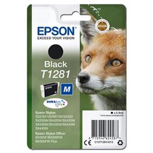 Epson originál ink C13T12814012, T1281, black, 5,9ml, Epson Stylus S22, SX125, 420W, 425W, Stylus Office BX305