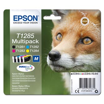 Epson originál ink C13T12854012, T1285, CMYK, 16,4ml, Epson Stylus S22, SX125, 420W, 425W, Stylus Office BX305