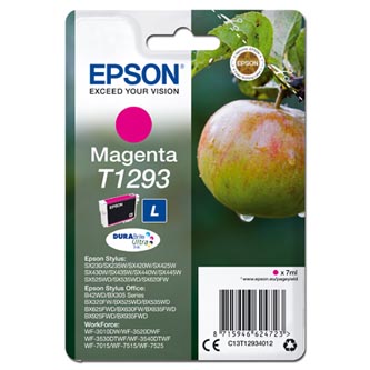 Epson originál ink C13T12934012, T1293, magenta, 485str., 7ml, Epson Stylus SX420W, 425W, Stylus Office BX305F, 320FW