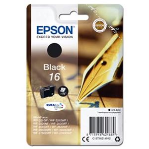 Epson originál ink C13T16214012, T162140, black, 5.4ml, Epson WorkForce WF-2540WF, WF-2530WF, WF-2520NF, WF-2010