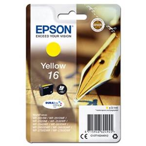 Epson originál ink C13T16244012, T162440, yellow, 3.1ml, Epson WorkForce WF-2540WF, WF-2530WF, WF-2520NF, WF-2010