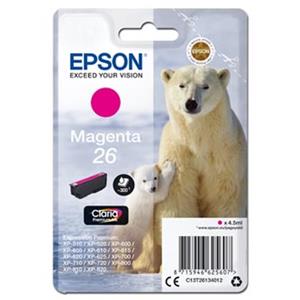 Epson originál ink C13T26134012, T261340, magenta, 4,5ml, Epson Expression Premium XP-800, XP-700, XP-600