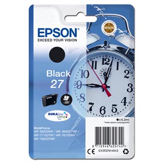 Epson originál ink C13T27014012, 27, black, 6,2ml