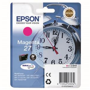 Epson originál ink C13T27034012, 27, magenta, 3,6ml