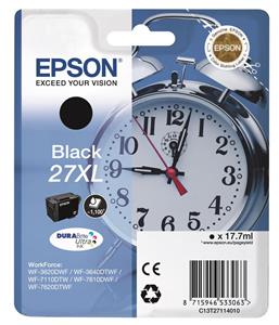 Epson originál ink C13T27114012, 27XL, black, 17,7ml