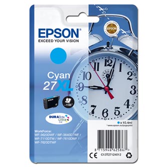 Epson originál ink C13T27124012, 27XL, cyan, 10,4ml