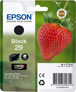 Epson originál ink C13T29814012, T29, black, 5,3ml