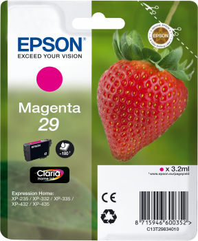 Epson originál ink C13T29834012, T29, magenta, 3,2ml