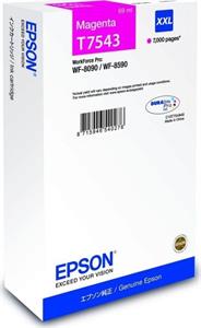 Epson originál ink C13T754340, T7543, XXL, magenta, 69ml