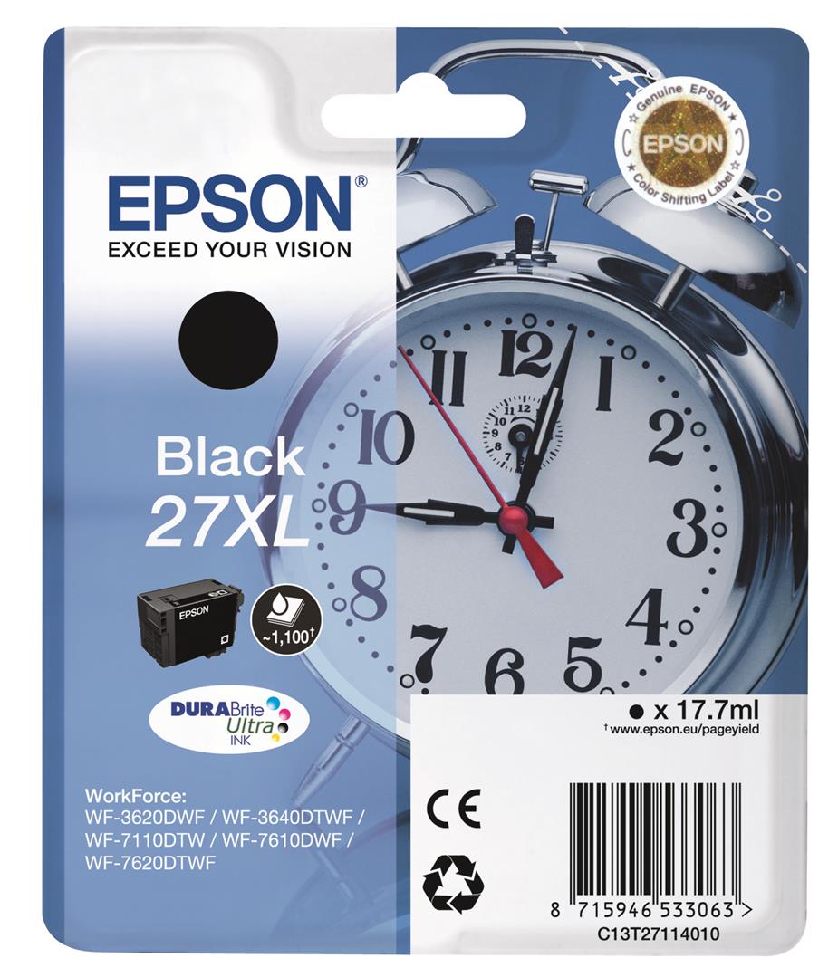 EPSON Singlepack Black 27XL DURABrite Ultra Ink