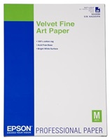 Epson Velvet Fine Art Paper, C13S042096, umelecký papier, zamatový, biely, A2, 260 g/m2, 25 ks, atramentový